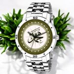 Analog Round Islamic Muslim Dial Muhammad Design Stylish Strap Classic Design Fancy Wrist Watch for Men and Boys, Pack of 1 - Muhammad-AVO-SIL - Image 4