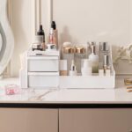 ALOXE Premium Large Makeup Organisers | Upgraded Storage Box and Organiser with Drawers for Dressing Table, Skincare, Makeup Storage & Accessories (White) - Image 10