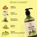 Vedi Lime & Lemon Liquid Castile Soap 280ml | Natural Castile Soap with Coconut, Olive & Hemp Oils | Refreshing Citrus Essential Oils | Vegan | SLS & Paraben Free | Gentle Daily Cleanser | Pack of 1 (280ml) - Image 5