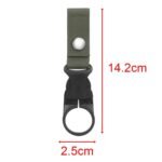 BNF® Bottle Hanging Buckle Clip Water Bottle Ring Holder | Keychain Belt for Hiking, Travel, Backpacking | Ultra-Strong Double Thick Nylon Webbing | Green Ideal for Trail Gear Accessories - Image 3