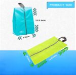 Lify Shoe Storage Organizer Bags Set, Water-Resistant Nylon Fabric with Sturdy Zipper for Traveling (6 Pack) (Florescent(Neon Green) & Grey) - Image 3