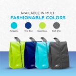 Lify Shoe Storage Organizer Bags Set, Water-Resistant Nylon Fabric with Sturdy Zipper for Traveling (6 Pack) (Florescent(Neon Green) & Grey) - Image 5