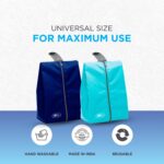Lify Shoe Storage Organizer Bags Set, Water-Resistant Nylon Fabric with Sturdy Zipper for Traveling (6 Pack) (Florescent(Neon Green) & Grey) - Image 6