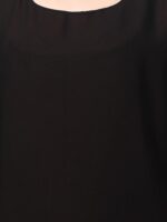 Black and Maroon Modest Attached Shrug for Women and Girls, Layered Islamic Abaya Dress with Bell Sleeves - Image 8