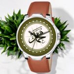 Analog Round Islamic Muslim Dial Muhammad Design Stylish Strap Classic Design Fancy Wrist Watch for Men and Boys, Pack of 1 - MUHAMMAD-3K-SIL - Image 4