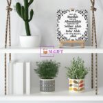 SLGIFT Islamic Inspirational Quote Wooden Table Decor Plaque with Stand, Multicolor, 12.5 x 12.5 cm, Square - Image 8