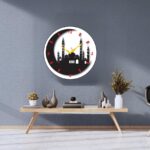 Wooden Islamic Wall Clock, Two Layer 3D Look Design for Living Room and Bedroom, MDF Board (Design 1) - Image 4