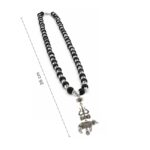 Karungali Malai 8mm Certified with Divine Trishool Nandi Pendant Silver Plated Original | 54 Beads Authentic Black Ebony Wood Mala with German Silver Cap for Men & Women | Spiritual Protection, Energy Balance & Daily Pooja Wear – 1 Piece - Image 8