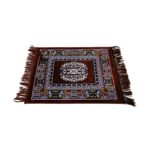 Kuber Industries Pack of 6 Velvet Prayer Rectangular Mat|Square Shape & Soft Velvet Material|Meditation Mat|Multipurpose Velvet Rug Mat|Size 60 X 60 Cm|(Brown) - Image 5