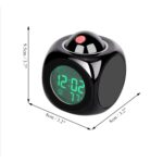 Multi Function Digital Clock LCD Projection Clock Rotatable Digital LCD Projector Alarm Clock with Talking Feature Projection on Ceiling Temperature Snooze Function Home Decor Table Clock - Image 3