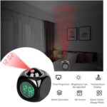 Multi Function Digital Clock LCD Projection Clock Rotatable Digital LCD Projector Alarm Clock with Talking Feature Projection on Ceiling Temperature Snooze Function Home Decor Table Clock - Image 5