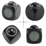 Multi Function Digital Clock LCD Projection Clock Rotatable Digital LCD Projector Alarm Clock with Talking Feature Projection on Ceiling Temperature Snooze Function Home Decor Table Clock - Image 10