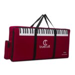 True Cult KBR-01 Nylon Portable, Red Keyboard Gig Bag/Cover for 61-Keys Yamaha Or Casio Keyboard Material, Easy to Carry with Grip Handle/Strong Durable Material with Music Notation Notebook - Image 5