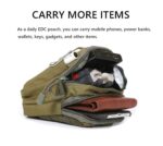 Tactical Mobile Pouch for Men | Army Green Nylon Waist Bag with Adjustable Shoulder Strap & Carabiner | Multi-Pocket Outdoor Belt Bag for Phone, Travel, Hiking & Camping (Green) - Image 6