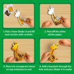 Skillmatics Shake-its – Glitter Craft Kit for Kids, DIY Animal Arts & Crafts with Keychains, Mess-Free Activity, Travel Toy, Birthday Gift for Girls & Boys Ages 4, 5, 6, 7, 8, 9 - Image 5