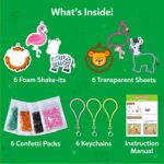 Skillmatics Shake-its – Glitter Craft Kit for Kids, DIY Animal Arts & Crafts with Keychains, Mess-Free Activity, Travel Toy, Birthday Gift for Girls & Boys Ages 4, 5, 6, 7, 8, 9 - Image 8