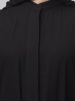 Muslim Closet� Front Open Abaya With Side Pocket And Cuff Sleeves - Made with Nida Matte Fabric for Women and Girls - Image 4
