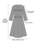 Noor Tulip Women’s Premium Navy Blue Firdous Abaya with Designer Sleeve Embroidery | Elegant Modest Islamic Wear Kaftan Burqa | Long Sleeves | Without Dupatta - Image 6