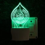 Talgo Islamic 3D Optical Illusion Acrylic Night Lamp, 7 Colors RGB Auto Colour Changing LED Plug and Play Night Light, Office Light, Best for Gift - Pack of 1 (SD148,Multicolour, 3 Inch) - Image 4