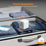 TESSAN Universal Travel Adapter Worldwide with AC Outlet, 17W GaN Fast Charging Charge 5 Devices at Once 3 USB-A & 1 USB-C Universal Plug Adapter, Surge Protector for Global - Image 8