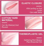 Moisturizing Silicone Spa Gel Socks for Women & Men – Crack Heel Repair Socks with Natural Oil & Vitamin E for Dry Cracked Feet (Multicolor, 1 Pair) - Image 4