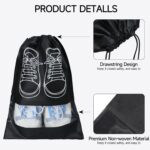 UCRAVO Shoe Bag for Travel & Storage Travel Organizer for Women & Men Travel Accessories Shoe Organizer Shoe Bags Pouches Travel Shoe Cover for Travelling Travel Essentials (Pack of 6) - Image 3