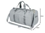 Storite Nylon 24 Liter Travel Bag for Women Duffle Bags Shoulder Handbag for Men & Women, Outdoor Weekend Cabin Bag with Shoe and Wet Clothes Compartments (Grey,46x23x23 cm) - Image 7