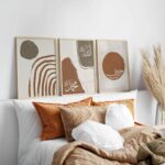 VIBBES Modern Islamic Wall Art Set, 5 Pieces Arabic Calligraphy Prints, Abstract Minimalist Design in Terracotta and Earth Tones - Image 4
