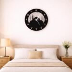 Islamic Wall Clock with Arabic Numbers, Black Acrylic Mosque Design, Silent Non-Ticking Movement, Modern Islamic Home Decor for Living Room, Bedroom & Prayer Room, 11 Inch - Image 6