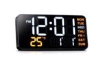 Large Digital Alarm Clock, 9 inch, LED, Big Digits Display, Table and Desktop, Temperature, Day and Date, Customizable Brightness, Dual Smart Alarms - Image 4