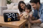 Large Digital Alarm Clock, 9 inch, LED, Big Digits Display, Table and Desktop, Temperature, Day and Date, Customizable Brightness, Dual Smart Alarms - Image 8