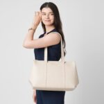 Caprese Crystal 15.6-Inch Laptop Compatible Large Tote Bag for Women | Stylish, Durable, and Spacious with Multiple Compartment, Back Zipper Pocket for Work, Travel, and Everyday Use - Image 3