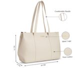 Caprese Crystal 15.6-Inch Laptop Compatible Large Tote Bag for Women | Stylish, Durable, and Spacious with Multiple Compartment, Back Zipper Pocket for Work, Travel, and Everyday Use - Image 4