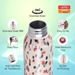 Jaypee Plus Punch Prime Stainless Steel Printed Vacuum Insulated Water Bottle 620 ml | ISI Certified Rustproof & Leakproof Flask with 24Hrs Hot & Cold Ideal for School Kids, Office & Travel-(Cream) - Image 3