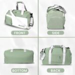 Storite Nylon 50 cms Imported Travel Duffle Bag Multi- Pocket Sports Shoulder Bag for Women with Wet Pocket & Shoe Compartment Weekender Overnight Travel Luggage Bag (Green - 50 x 25 x 27 cm) - Image 9