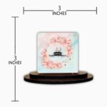 SIGNOOGLE Islamic Muslim Theme Wooden Printed Car Dashboard Idol Showpiece Accessories Gift Office Desk Table Décor L x H 3 x 3 Inches - Image 4