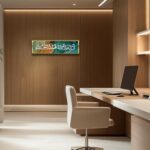 First Kalima Wall Art | 6x20 Inch La Ilaha Illallah Muhammad Rasulallah Canvas Frame, Quran Arabic Calligraphy, Islamic Spiritual Home & Office Décor | Gift for Eid, Design 6 - Image 3