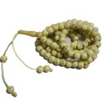 Tasbih Prayer Beads 99 Necklace Allah & Muhammad Engraved Islamic Rosary Muslim Islam Misbaha Tasbeeh Sibha 7mm (Beige) - Image 3