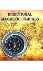 Steel Compass, Directional Magnetic Compass, Black Dial with Green Markings, Metal Construction, Portable Navigation Tool - Image 4