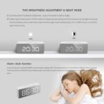 REACHER Digital LED Mirror Alarm Clock for Table, Smart Alarm Clock for Heavy Sleepers & Students, Sensor Date Temperature Display, Night Clock for Bedroom, Home & Office - Image 4