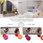 REACHER Digital LED Mirror Alarm Clock for Table, Smart Alarm Clock for Heavy Sleepers & Students, Sensor Date Temperature Display, Night Clock for Bedroom, Home & Office - Image 7