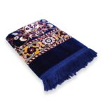 Velvet Prayer Mat with Tassels – Soft Machine Made Premium JaNamaz Rug with Polycotton Backside, Anti-Slip Lightweight Carpet for Home & Mosque (Blue, 2.5 X 5 Feet) - Image 4