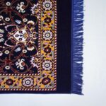 Velvet Prayer Mat with Tassels – Soft Machine Made Premium JaNamaz Rug with Polycotton Backside, Anti-Slip Lightweight Carpet for Home & Mosque (Blue, 2.5 X 5 Feet) - Image 6