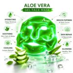 Aloe Vera Cooling Gel Eye & Face Mask | Reusable Cold Therapy & Sleeping Mask for Dark Circles, Under Eye Bags, Puffiness, Migraine Relief & Relaxing Skin Care (Aloevera Coolling Face & Eye Mask, Pack of 1) - Image 6