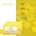 Khadi Natural Lemon Soap| Moisturizes & Revitalizes skin|Gently exfoliating| Suitable for all skin types| Pack of 3 (125gm*3) (375gm) - Image 3