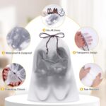 Waterproof Shoe Bags for Travel - 15.7x11.8 Inches Drawstring Bags Organizers (5 Pack), Clear Waterproof Bag Travel Essentials for Men & Women, Shoe Bags for Storage (Packing, Gym, Luggage Storage) - Image 4