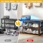 Waterproof Shoe Bags for Travel - 15.7x11.8 Inches Drawstring Bags Organizers (5 Pack), Clear Waterproof Bag Travel Essentials for Men & Women, Shoe Bags for Storage (Packing, Gym, Luggage Storage) - Image 5
