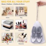 Waterproof Shoe Bags for Travel - 15.7x11.8 Inches Drawstring Bags Organizers (5 Pack), Clear Waterproof Bag Travel Essentials for Men & Women, Shoe Bags for Storage (Packing, Gym, Luggage Storage) - Image 6