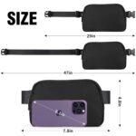 Mini Fanny Pack Belt Bag for Women and Men, Fashionable Waterproof Waist Pack with Adjustable Strap for Traveling, Hiking, Jogging, Cycling, Black, Small, Fashionable - Image 5
