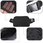 Mini Fanny Pack Belt Bag for Women and Men, Fashionable Waterproof Waist Pack with Adjustable Strap for Traveling, Hiking, Jogging, Cycling, Black, Small, Fashionable - Image 7